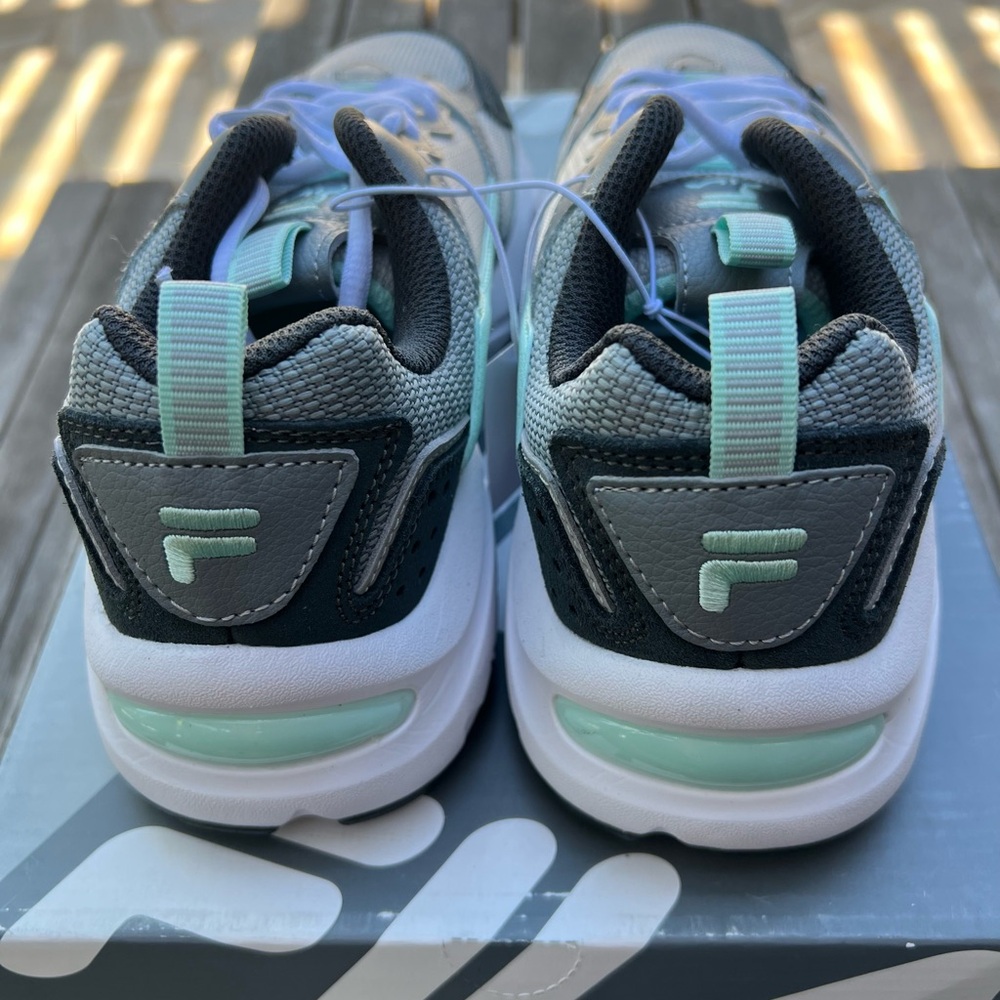 NIB Fila Recollector Chunky Sneakers Grey White Mint Womens Size 6.5/7.5 - Picture 4 of 8